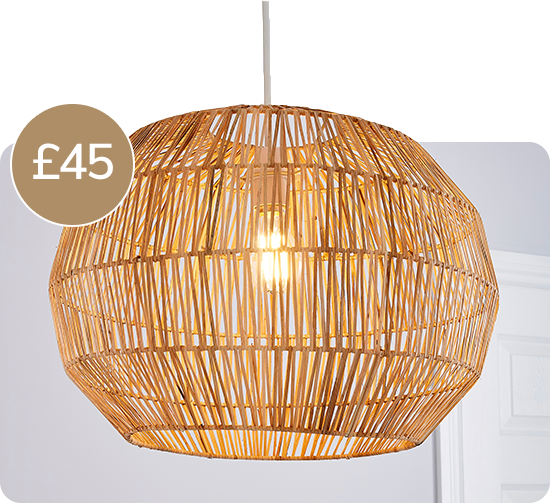 Wicker woven easy fit pendant